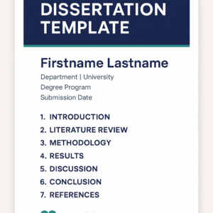 Dissertation Template for Academic Success with Meet2Share